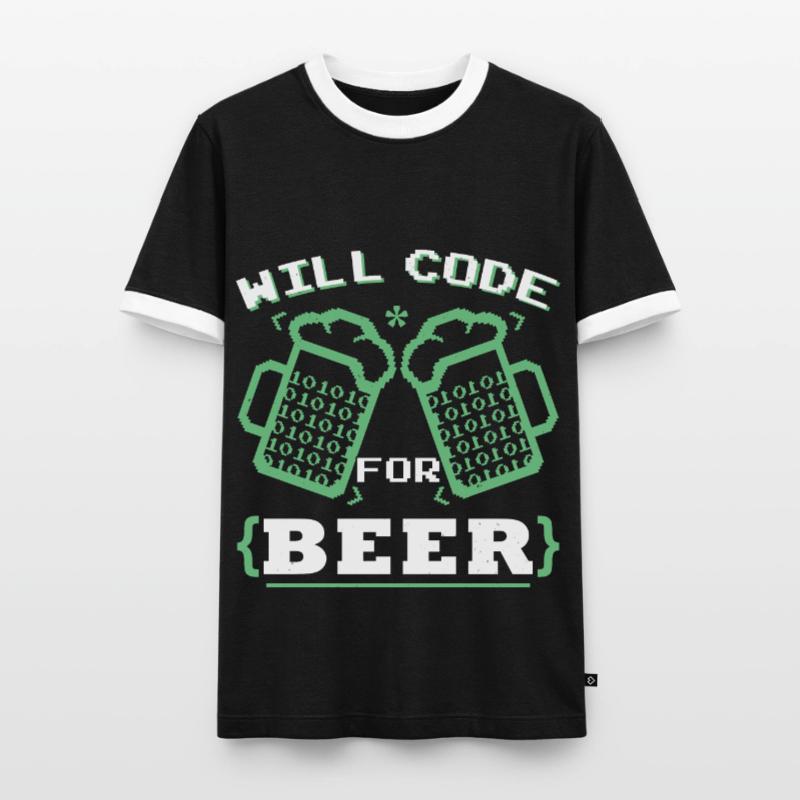 Lustige Programmierung Coder Programmierer Coder Codierung Männer Kontrast-T-Shirt