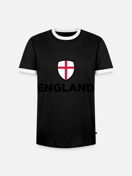 Drapeau national de l Angleterre - T-shirt contrasté Homme - noir/blanc