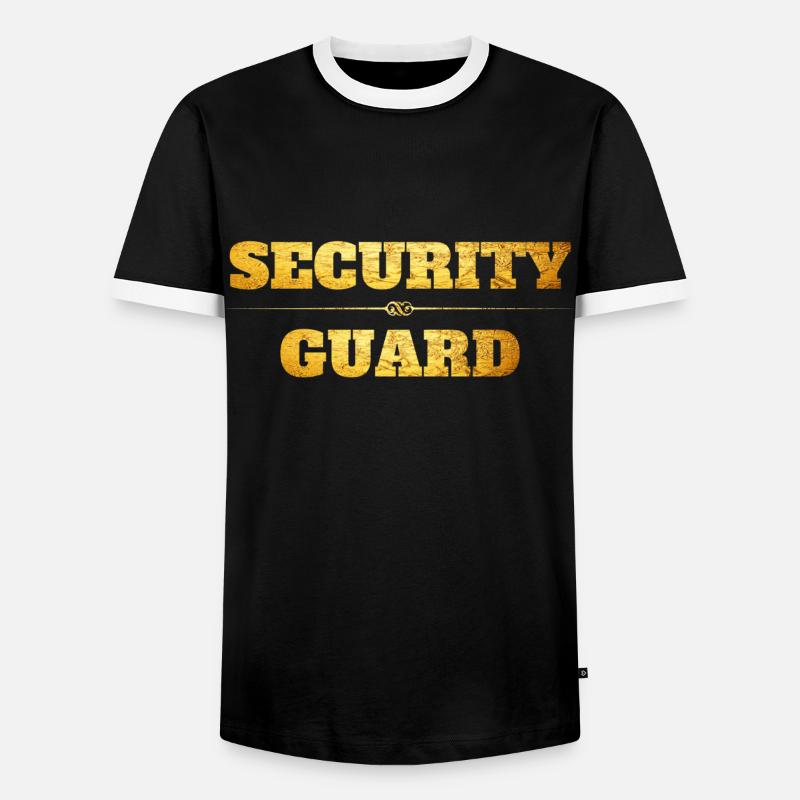 Security Guard - Men's Ringer Shirt - black/white