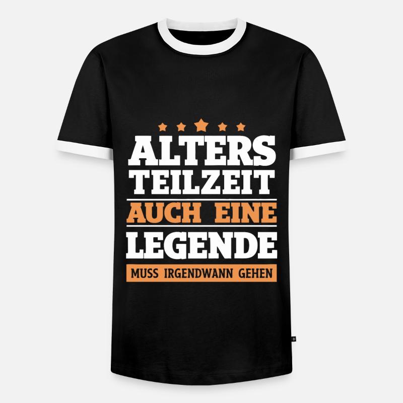 Partial retirement ATZ - Men's Ringer Shirt - black/white