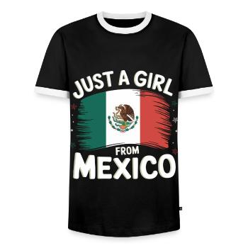 Mexico Mexico Mexican Spanish - Men's Ringer Shirt - black/white - Front - AI Model Female 172 light (172cm) & AI Model Male 178 light (178cm)