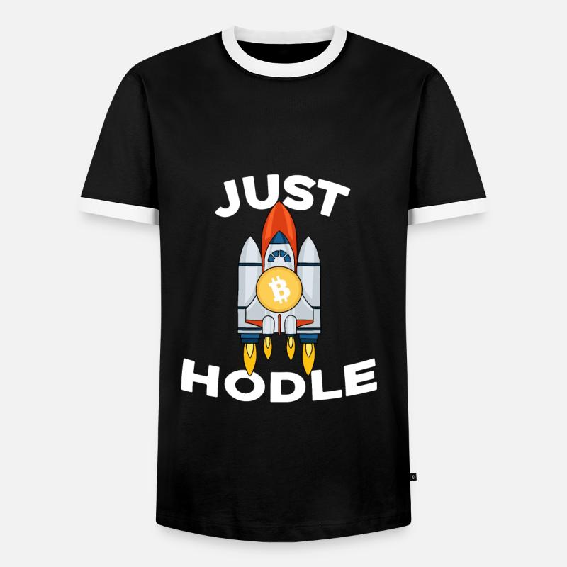 Bitcoin - Männer Kontrast-T-Shirt - Schwarz/Weiß