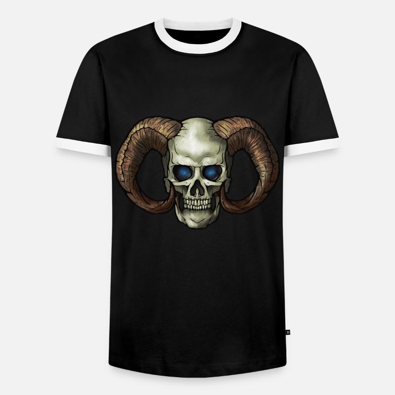 Skull Devil 4 - Men's Ringer Shirt - black/white