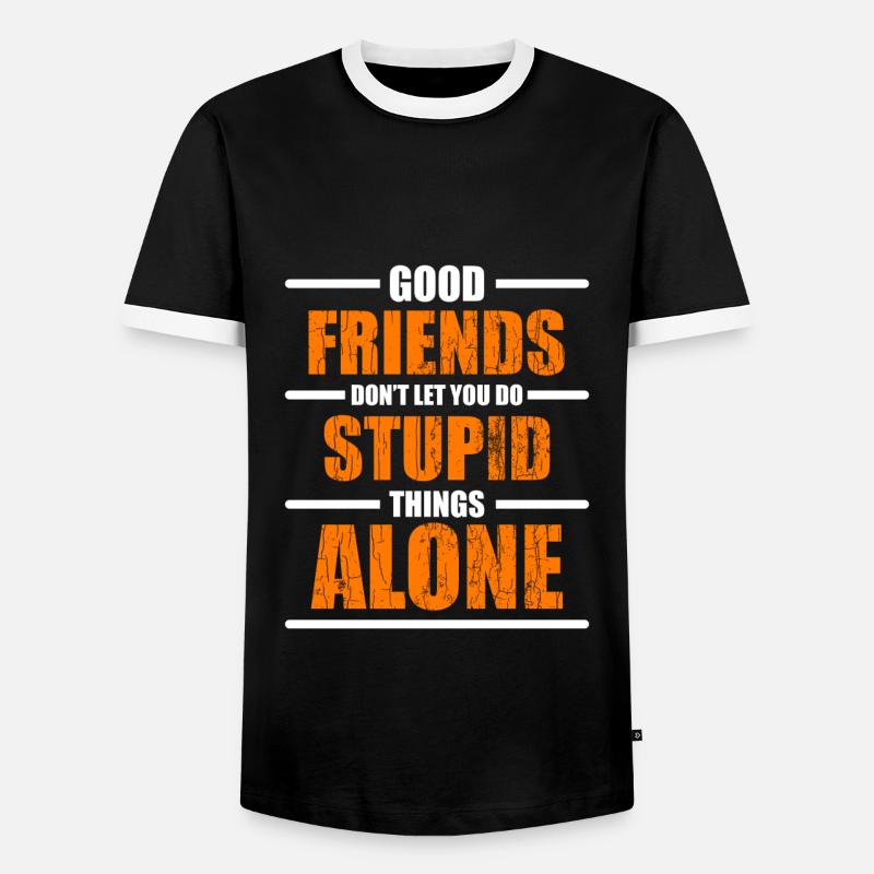 Freunde Liebe Beste Freundin - Männer Kontrast-T-Shirt - Schwarz/Weiß