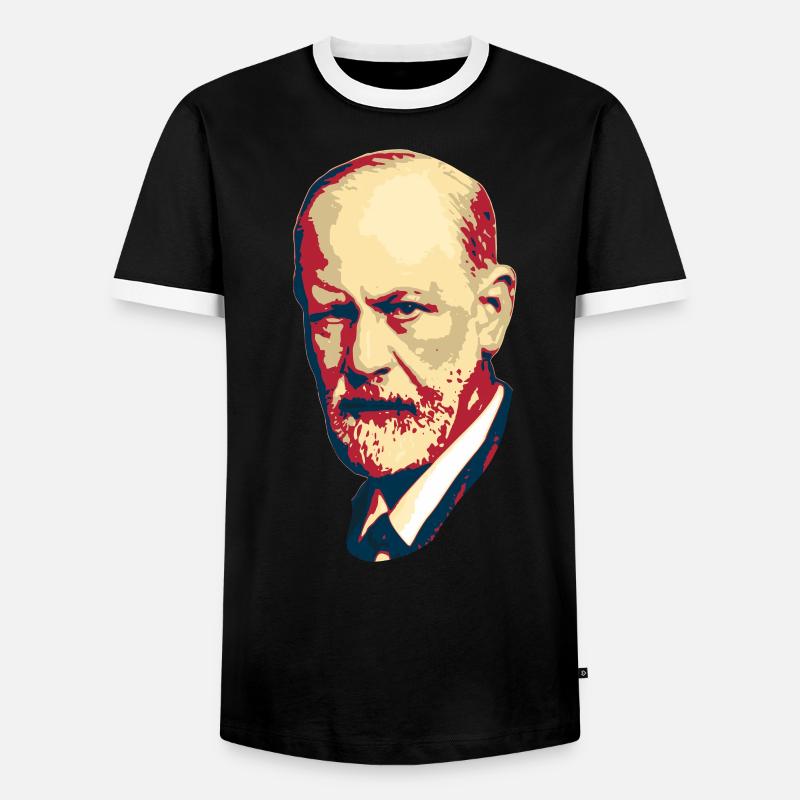 Sigmund Freud - Men's Ringer Shirt - black/white