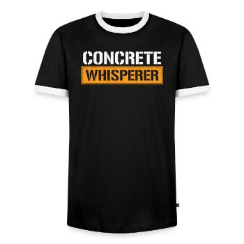 Betonflüstererbeton - Männer Kontrast-T-Shirt - Schwarz/Weiß - Vorne - AI Model Female 172 light (172cm) & AI Model Male 178 light (178cm)