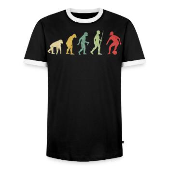 Fútbol Girl Player Dribble Evolution - T-shirt contrasté Homme - noir/blanc - Devant - AI Model Female 172 light (172cm) & AI Model Male 178 light (178cm)