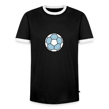 ballon de handball - T-shirt contrasté Homme - noir/blanc - Devant - AI Model Female 172 light (172cm) & AI Model Male 178 light (178cm)