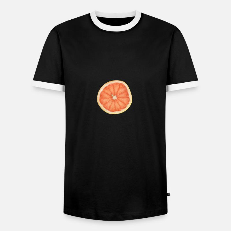 Grapefruit - Men's Ringer Shirt - black/white