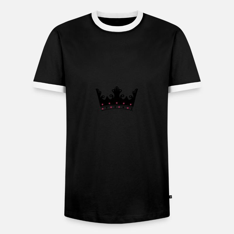 Crown - Men's Ringer Shirt - black/white