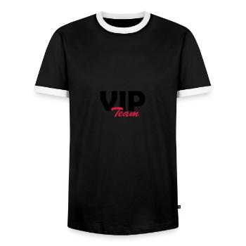 vip 2 - Männer Kontrast-T-Shirt - Schwarz/Weiß - Vorne - AI Model Female 172 light (172cm) & AI Model Male 178 light (178cm)