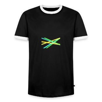 Neon - Männer Kontrast-T-Shirt - Schwarz/Weiß - Vorne - AI Model Female 172 light (172cm) & AI Model Male 178 light (178cm)