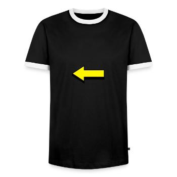 pfeil - Männer Kontrast-T-Shirt - Schwarz/Weiß - Vorne - AI Model Female 172 light (172cm) & AI Model Male 178 light (178cm)