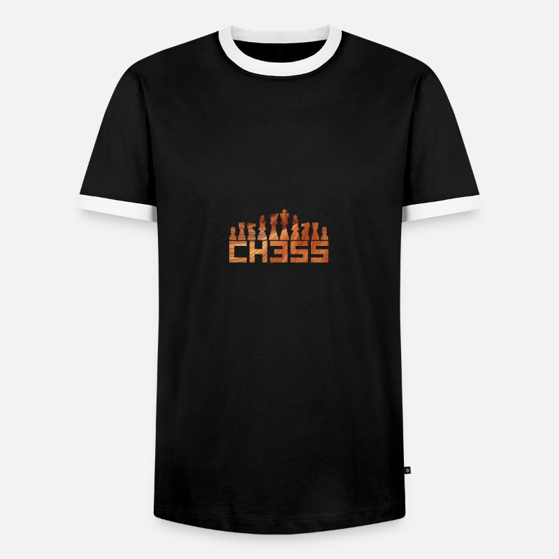 Chess - Men's Ringer Shirt - black/white