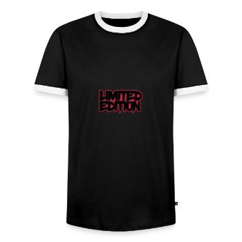 limited edition - Männer Kontrast-T-Shirt - Schwarz/Weiß - Vorne - AI Model Female 172 light (172cm) & AI Model Male 178 light (178cm)