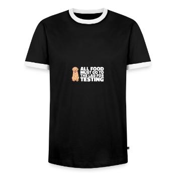 Cadeaux retriever pour les propriétaires de retriever - T-shirt contrasté Homme - noir/blanc - Devant - AI Model Female 172 light (172cm) & AI Model Male 178 light (178cm)