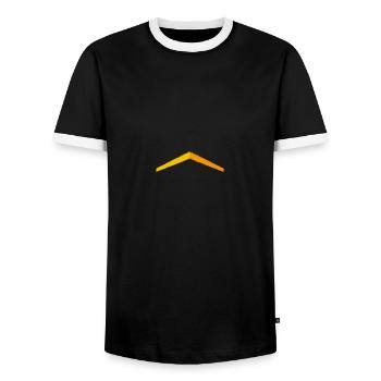 Kaaba - T-shirt contrasté Homme - noir/blanc - Devant - AI Model Female 172 light (172cm) & AI Model Male 178 light (178cm)