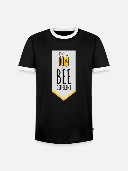 bee citation différente - T-shirt contrasté Homme - noir/blanc