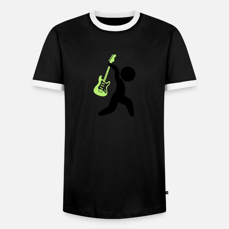 Rockstar (2c)++2013 - Men's Ringer Shirt - black/white
