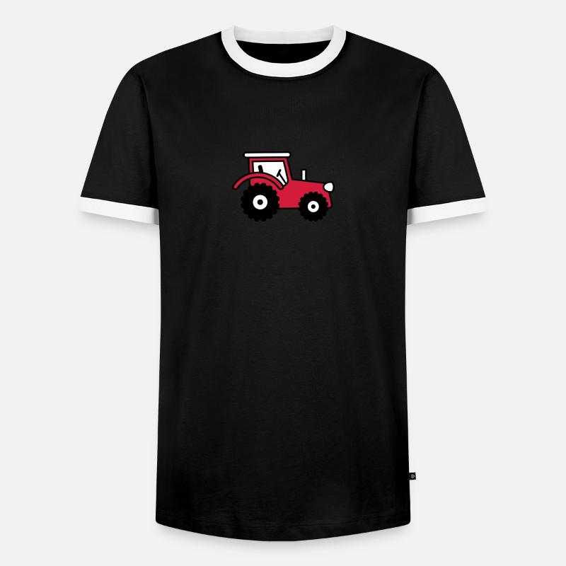 tractor - Männer Kontrast-T-Shirt - Schwarz/Weiß