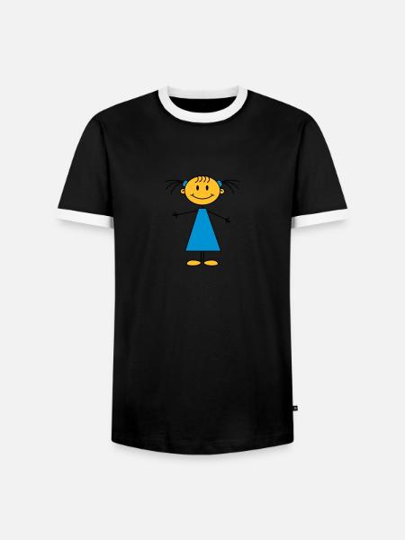 girl - Männer Kontrast-T-Shirt - Schwarz/Weiß
