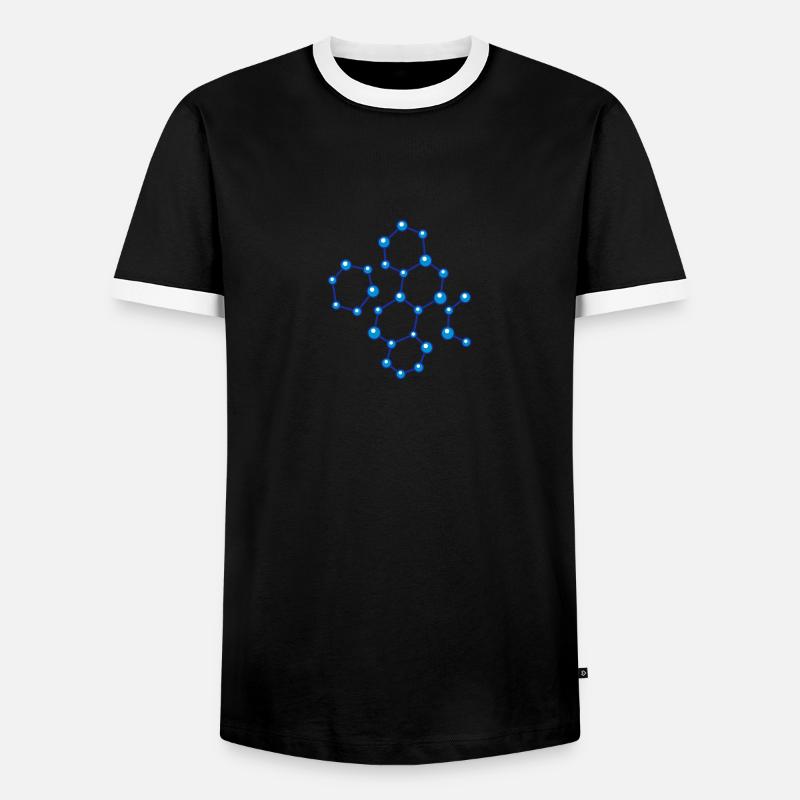 molecule - Men's Ringer Shirt - black/white