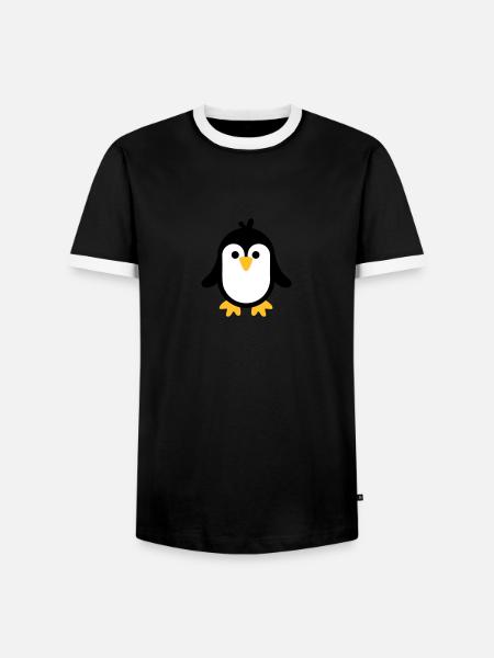 Manchot - T-shirt contrasté Homme - noir/blanc