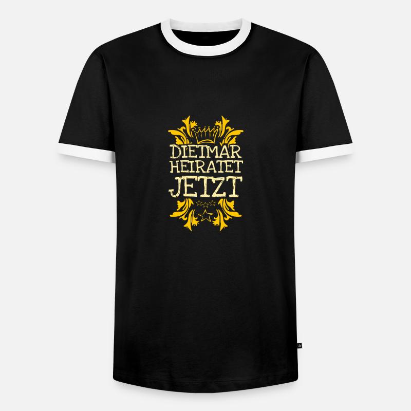Bachelor Dietmar - Männer Kontrast-T-Shirt - Schwarz/Weiß