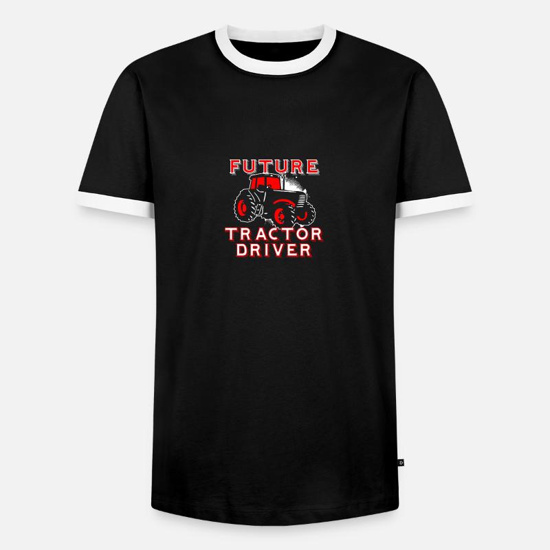 FUTURE TRACTOR DRIVER - Männer Kontrast-T-Shirt - Schwarz/Weiß