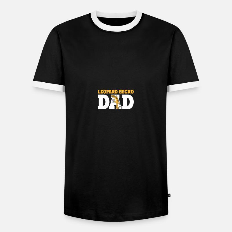 Reptilien Eidechse Leopard Gecko - Männer Kontrast-T-Shirt - Schwarz/Weiß