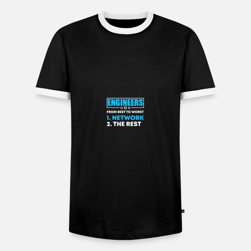 Computer-Netzwerktechnik Netzwerkingenieur - Männer Kontrast-T-Shirt - Schwarz/Weiß