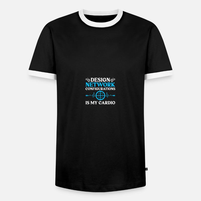 Computer-Netzwerktechnik Netzwerkingenieur - Männer Kontrast-T-Shirt - Schwarz/Weiß