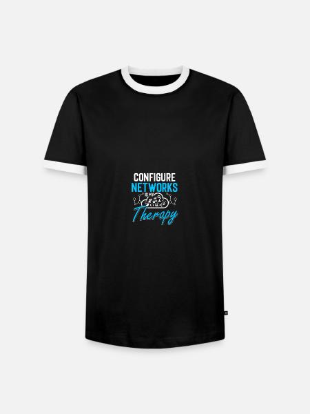 Computer-Netzwerktechnik Netzwerkingenieur - Männer Kontrast-T-Shirt - Schwarz/Weiß