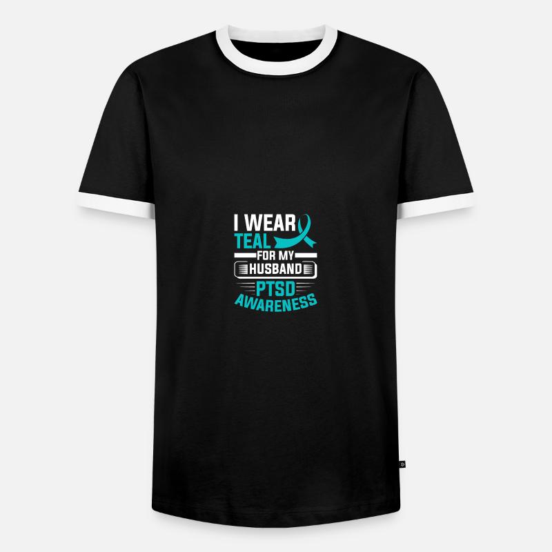 PTSD-Bewusstsein - Männer Kontrast-T-Shirt - Schwarz/Weiß