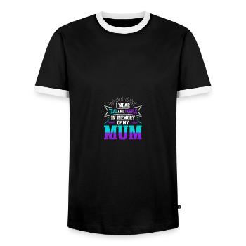Sunflower Suicide Prevention Suicide Education - T-shirt contrasté Homme - noir/blanc - Devant - AI Model Female 172 light (172cm) & AI Model Male 178 light (178cm)