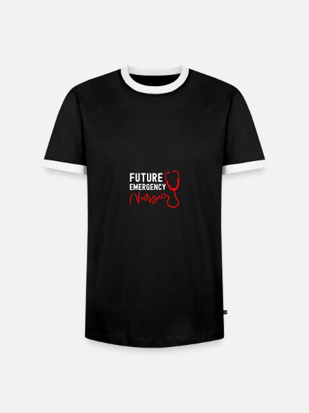 ER Krankenschwester Notfall Krankenschwester - Männer Kontrast-T-Shirt - Schwarz/Weiß