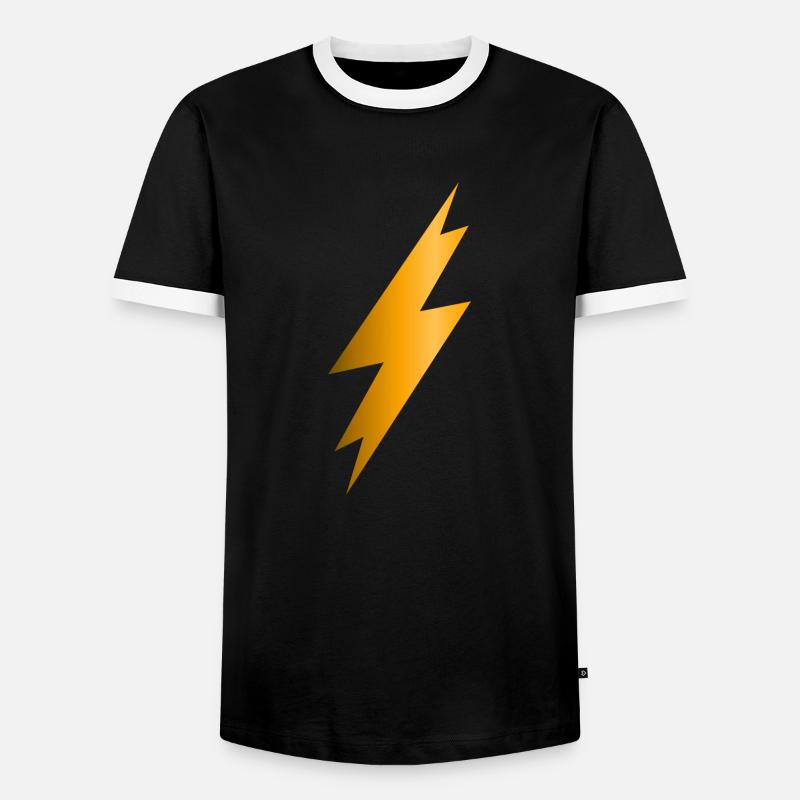 Lightning Bolt - Men's Ringer Shirt - black/white