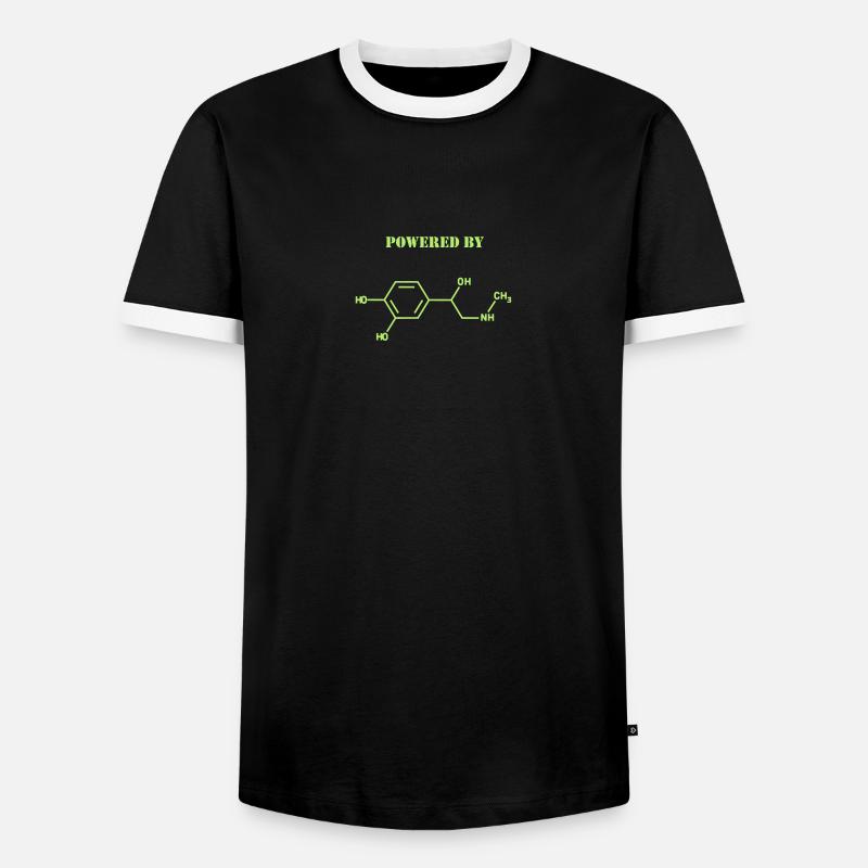 Powered by adrenaline - Men's Ringer Shirt - black/white