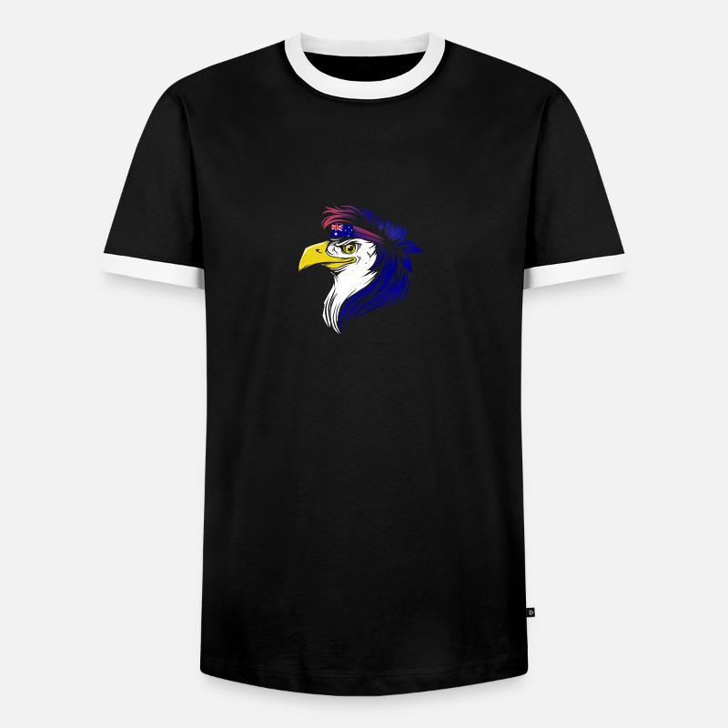 Australia - Men's Ringer Shirt - black/white