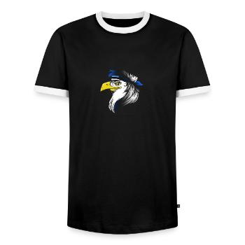Estland - Männer Kontrast-T-Shirt - Schwarz/Weiß - Vorne - AI Model Female 172 light (172cm) & AI Model Male 178 light (178cm)