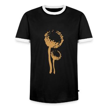 Dandelions, dandelions - Men's Ringer Shirt - black/white - Front - AI Model Female 172 light (172cm) & AI Model Male 178 light (178cm)