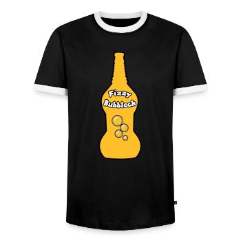 Zohan - Fizzy Bubblech / Bubbele - Männer Kontrast-T-Shirt - Schwarz/Weiß - Vorne - AI Model Female 172 light (172cm) & AI Model Male 178 light (178cm)