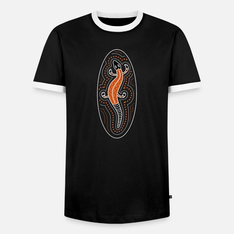 lizard - Men's Ringer Shirt - black/white