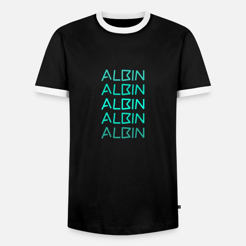 Junge Albin - Männer Kontrast-T-Shirt - Schwarz/Weiß