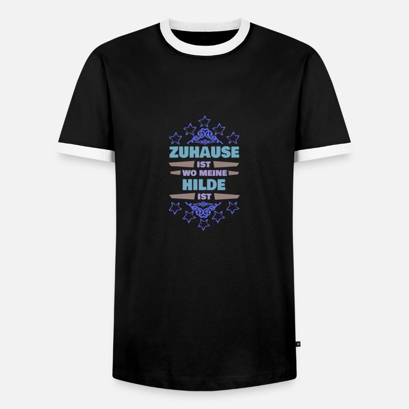Gift for Hilde - Men's Ringer Shirt - black/white