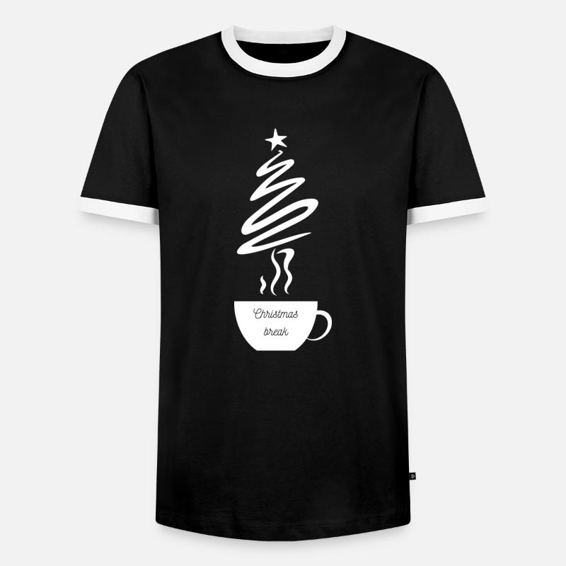 Weihnachtspause - Männer Kontrast-T-Shirt - Schwarz/Weiß