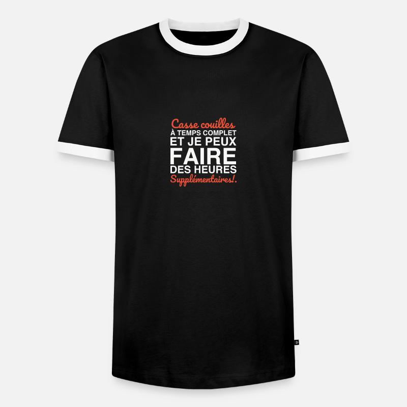 Full-time daredevils - Men's Ringer Shirt - black/white