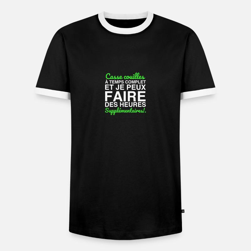 Full-time daredevils - Men's Ringer Shirt - black/white