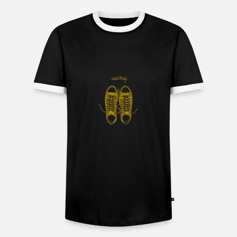 Sneaker shoestring - Men's Ringer Shirt - black/white