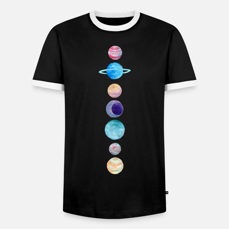 Aligning Planets - Men's Ringer Shirt - black/white